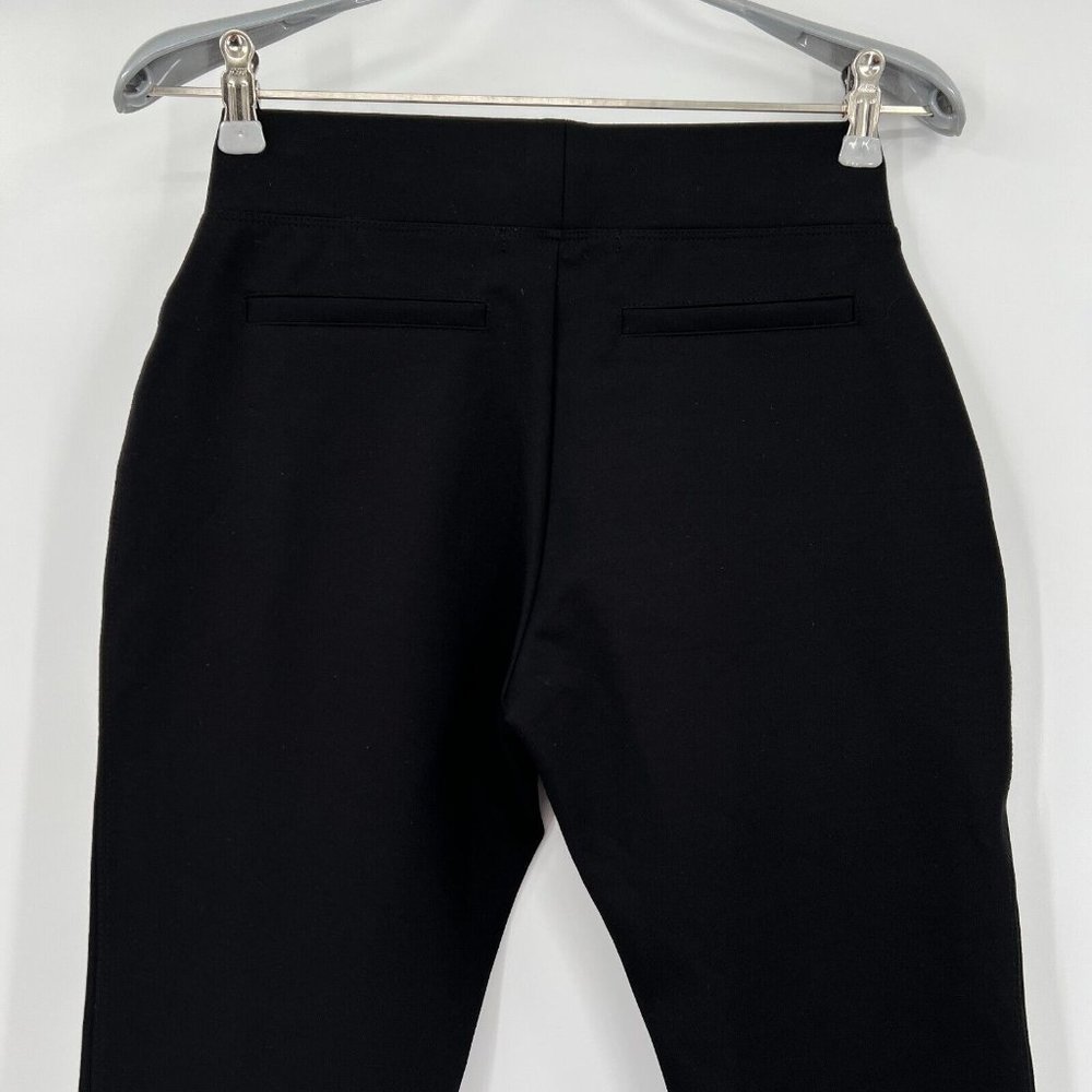 Quince Women's Black Ultra-Stretch Ponte Pants Kick Flare sz M 24" Inseam NWT - Picture 5 of 8